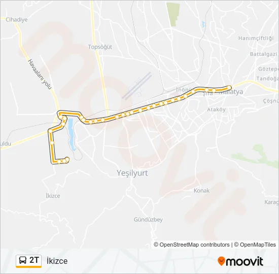 2T Bus Line Map