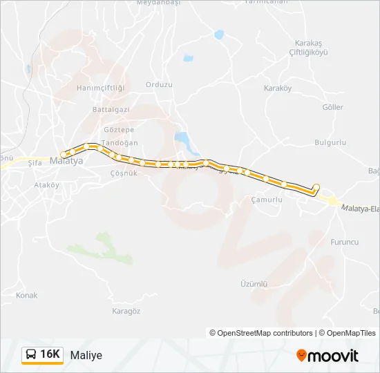 16K Bus Line Map