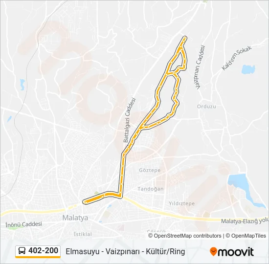 402-200 Bus Line Map