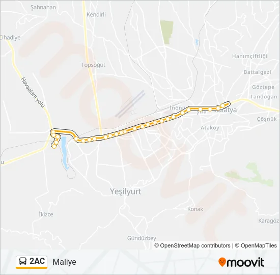 2AC Bus Line Map