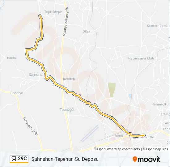 29C Bus Line Map