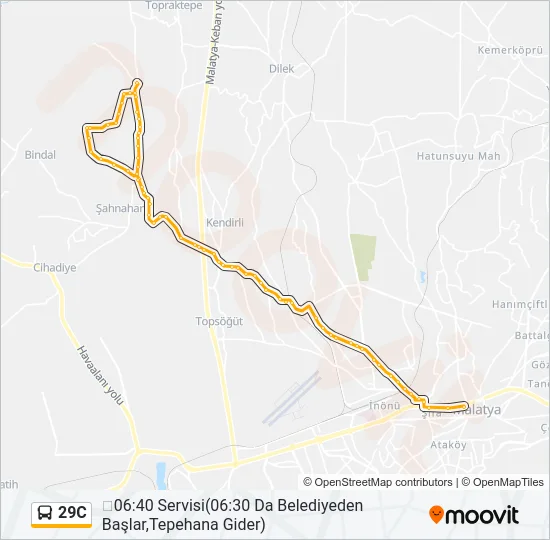 29C Bus Line Map