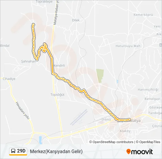 29D Bus Line Map