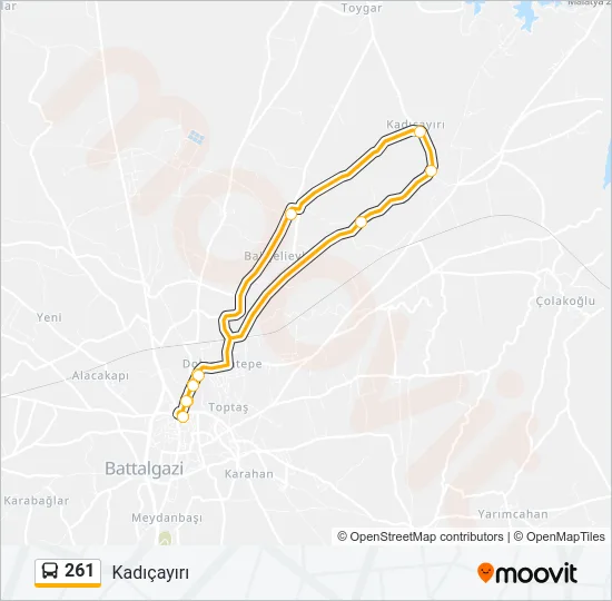261 Bus Line Map