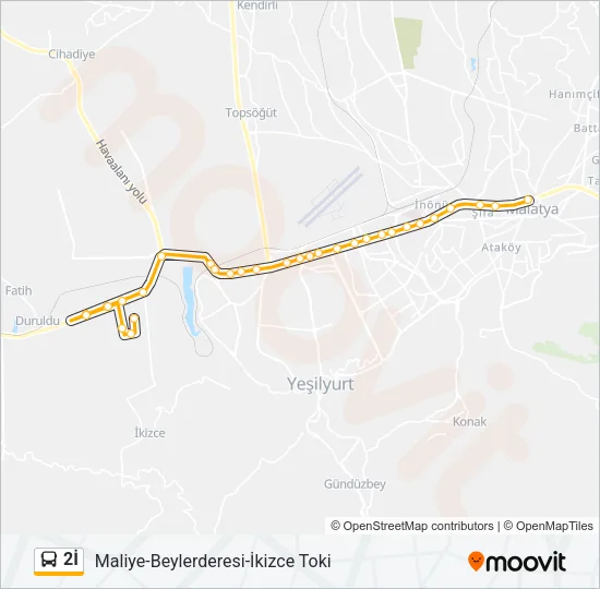 2İ Bus Line Map