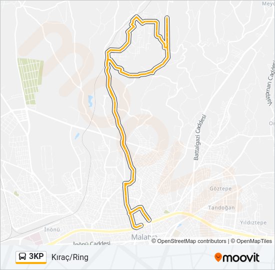3KP Bus Line Map