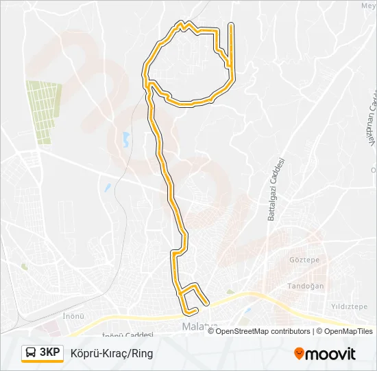 3KP Bus Line Map