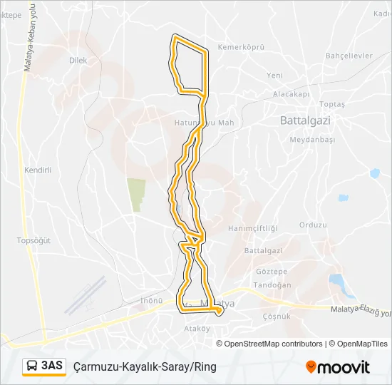 3AS Bus Line Map