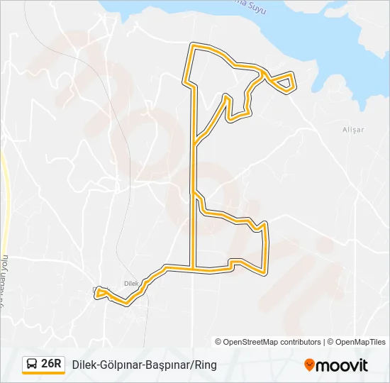 26R Bus Line Map