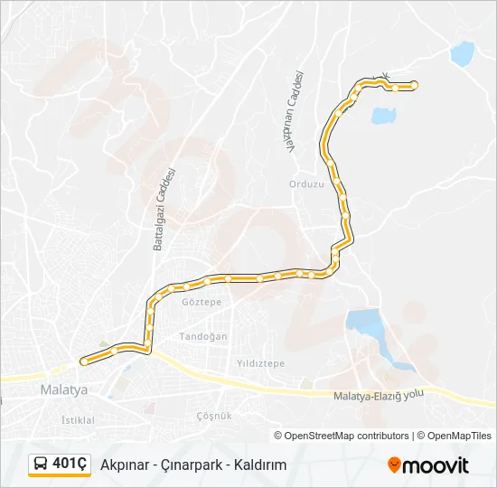 401Ç Bus Line Map