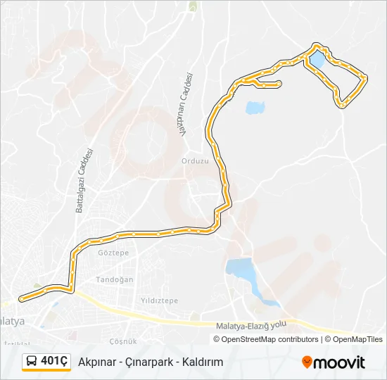 401Ç Bus Line Map