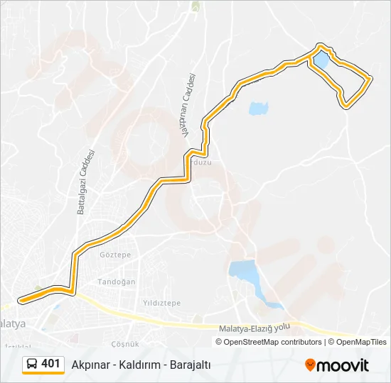 401 Bus Line Map