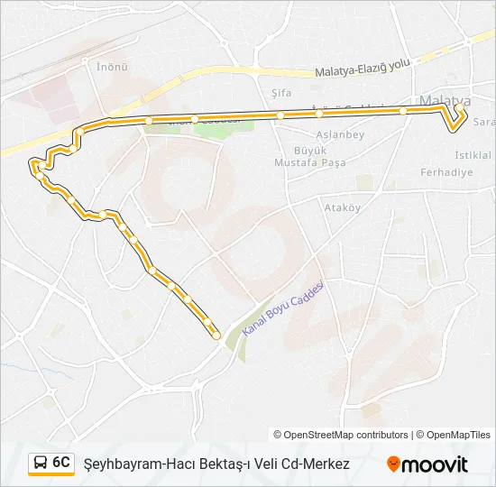 6C Bus Line Map