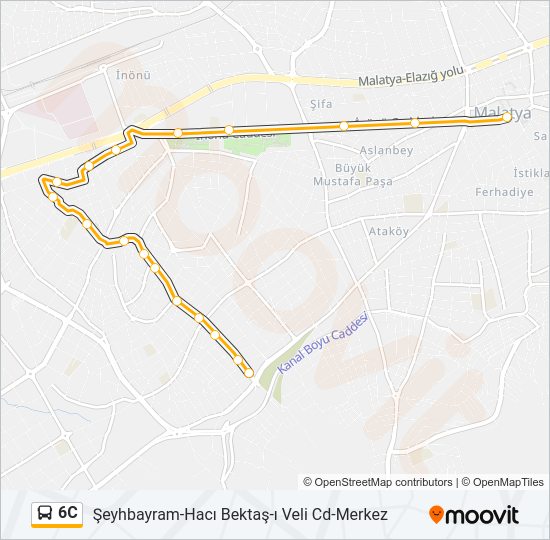 6C Bus Line Map