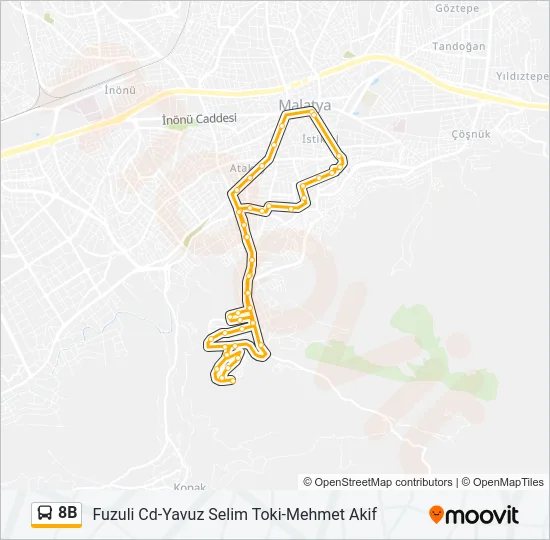 8B Bus Line Map