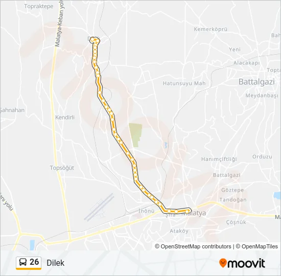 26 Bus Line Map
