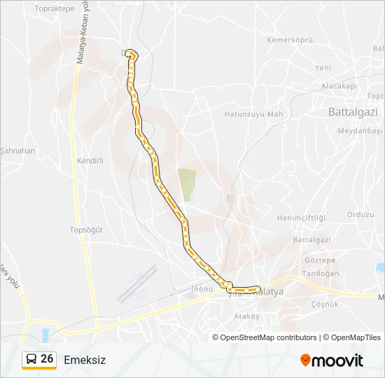 26 Bus Line Map