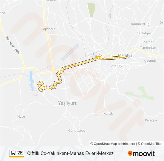 2E Bus Line Map