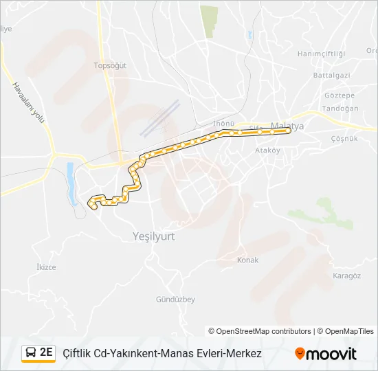 2E Bus Line Map