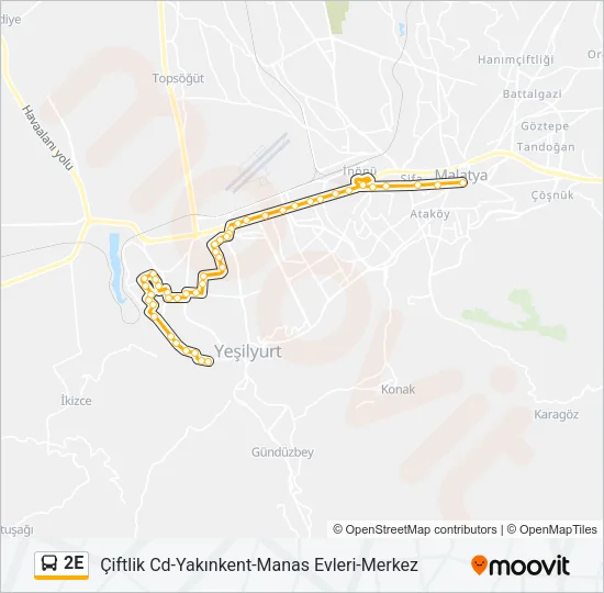 2E Bus Line Map