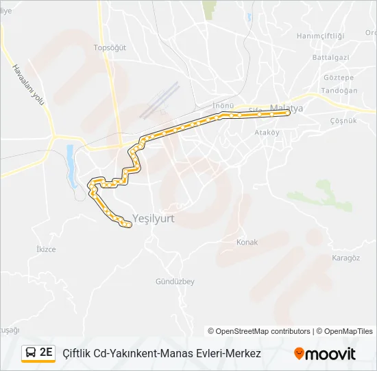 2E Bus Line Map