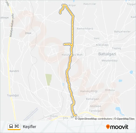 3C Bus Line Map