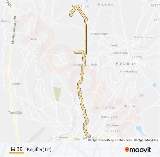 3C Bus Line Map