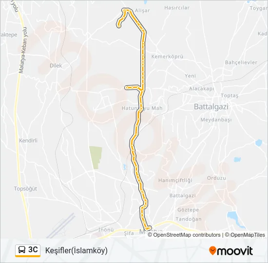 3C Bus Line Map