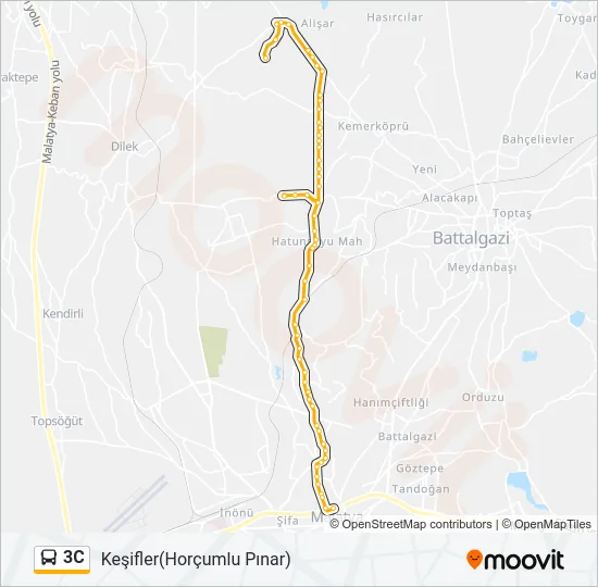 3C Bus Line Map