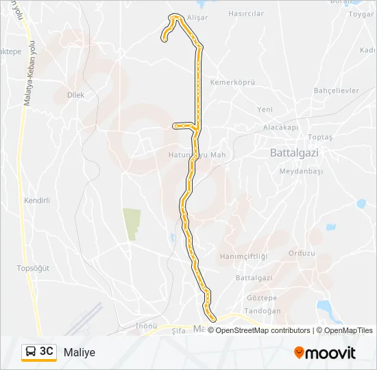 3C Bus Line Map