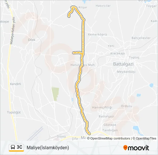 3C Bus Line Map