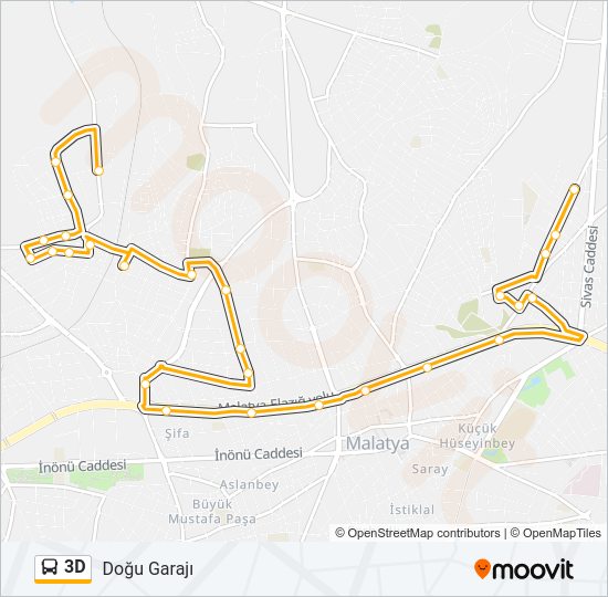 3D otobüs Hattı Haritası