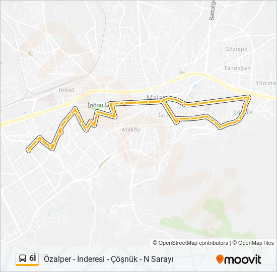 6İ Bus Line Map