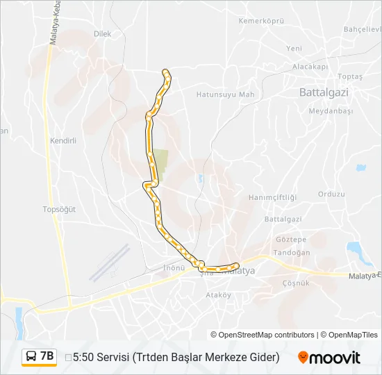 7B Bus Line Map