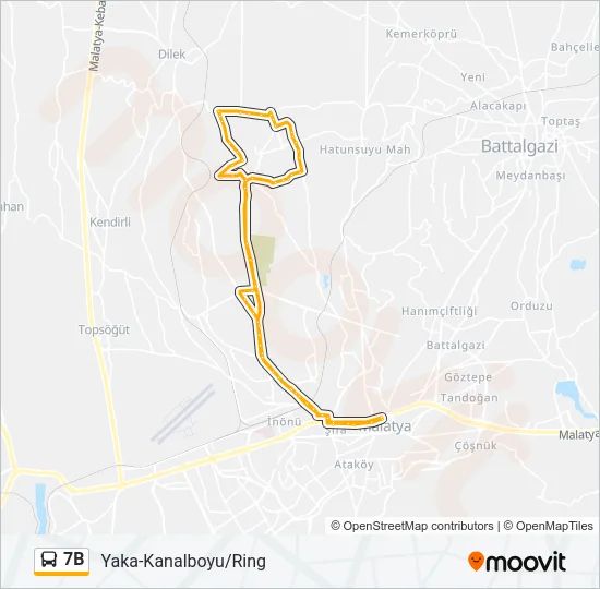 7B Bus Line Map