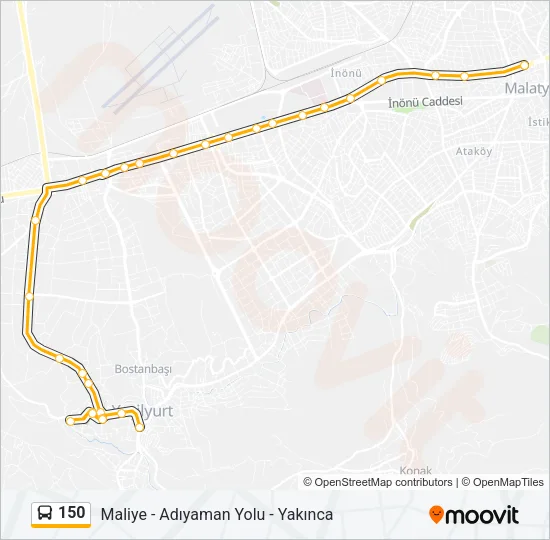 150 Bus Line Map