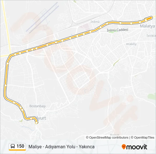 150 Bus Line Map