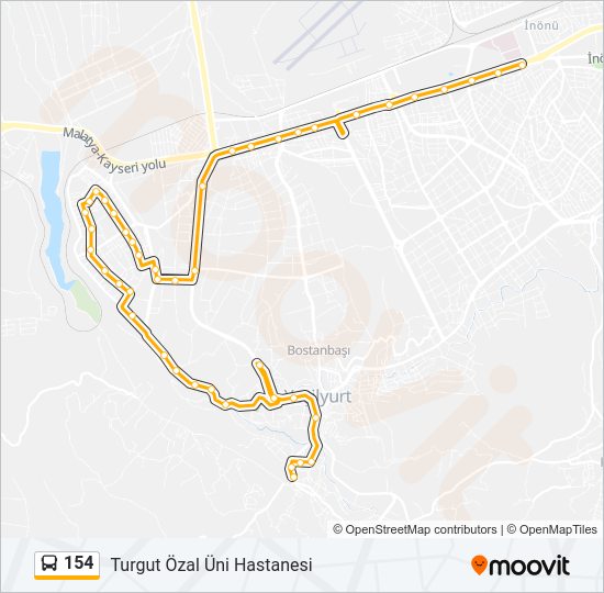 154 Bus Line Map