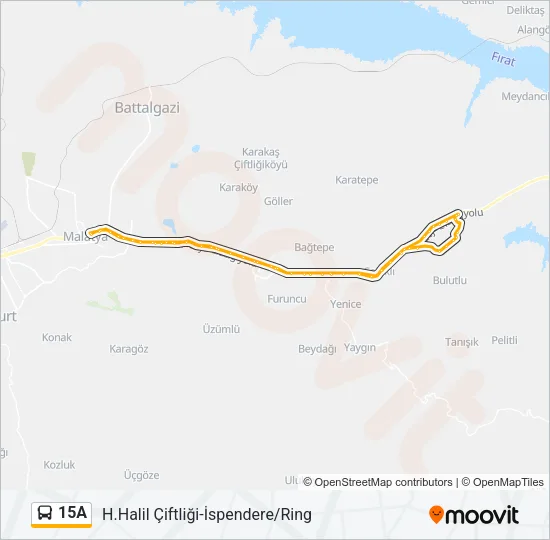 15A Bus Line Map