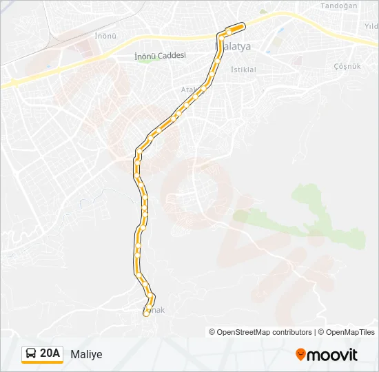 20A Bus Line Map