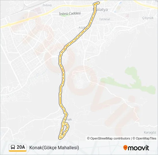 20A Bus Line Map