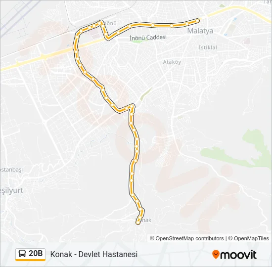 20B Bus Line Map