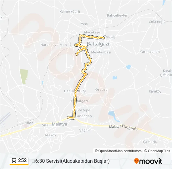 252 Bus Line Map