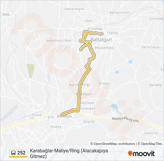 252 Bus Line Map