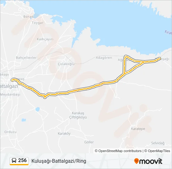 256 Bus Line Map