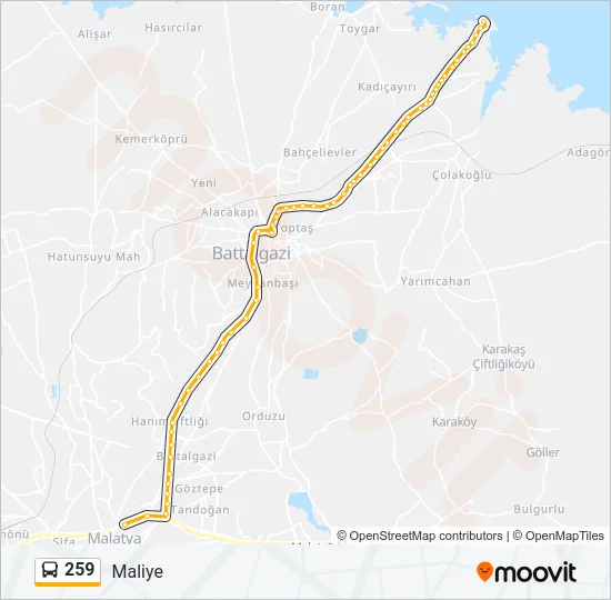 259 Bus Line Map