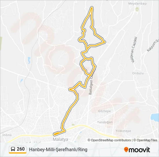 260 Bus Line Map