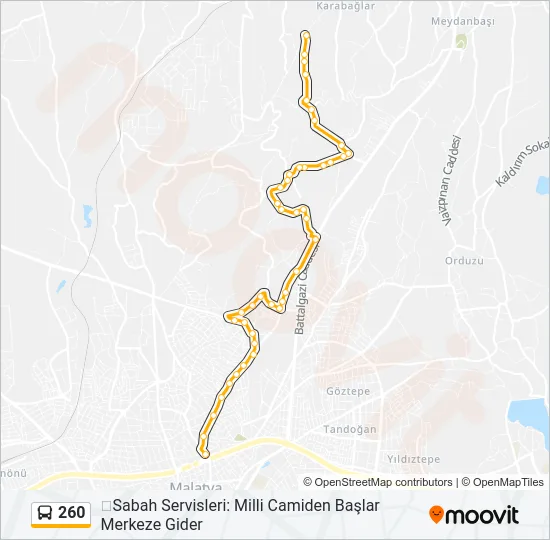 260 Bus Line Map