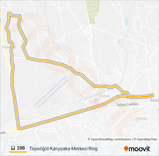 28B Bus Line Map