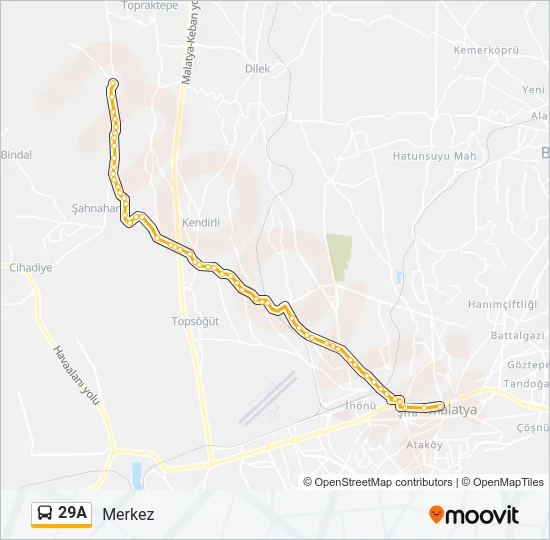 29A Bus Line Map